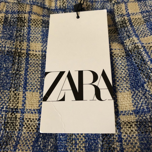 Blue plaid cropped Zara pants - Picture 2 of 5